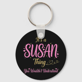 Es ist eine Susan-Sache Rosa Gold Frauen Geschenk Schlüsselanhänger
