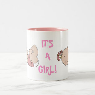 Es ist eine Tasse der Girl-Keramik