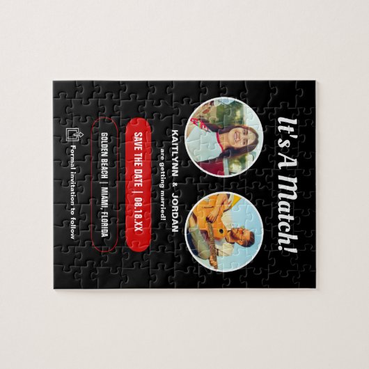 Es ist eine Übereinstimmung | Foto Save the Date P Puzzle (Horizontal)