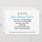 Es ist eine überraschende Geburtstagsparty Einladung (Rückseite)