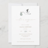 Es ist eine überraschende Stork Baby-Dusche Einlad Einladung (Vorderseite)