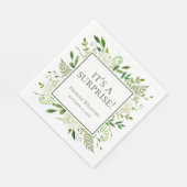 Es ist eine überraschende weiße Hydrangeas-Babydus Serviette (Ecke)