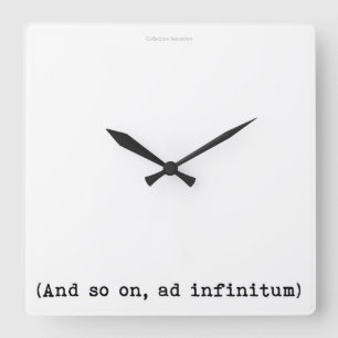 Es ist eine Uhr, für immer und immer eine quadrat Quadratische Wanduhr