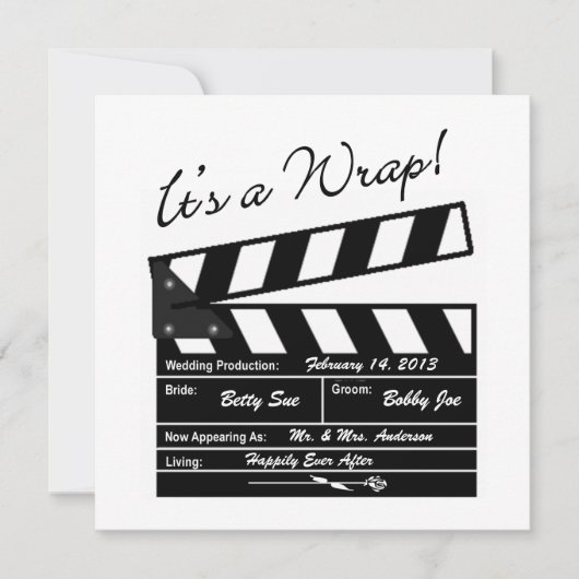 Es ist eine Verpackung - Film-Hochzeits-Foto Dankeskarte (Vorderseite)