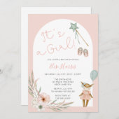 Es ist eine Vintage Kinderspielzeugdusche Einladung (Vorne/Hinten)