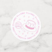 Es ist eine weibliche Genderoffenbarung Konfetti (Klein Vorderseite)