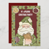 Es ist eine Weihnachts-Pajama-Party Einladung (Vorne/Hinten)