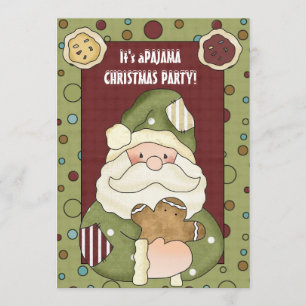 Es ist eine Weihnachtspyjama-Party Einladung