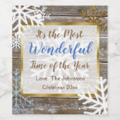 Es ist eine wunderbare Zeit des Jahres Wein Weinetikett (Einzelnes Label)