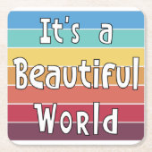 Es ist eine wunderschöne Welt Rechteckiger Pappuntersetzer (Vorderseite)