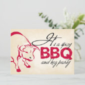 Es ist eine würzige GRILLEN und scharfe Party Einl Einladung (Stehend Vorderseite)