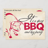 Es ist eine würzige GRILLEN und scharfe Party Einl Einladung (Vorne/Hinten)