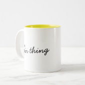 Es ist eine Zwillingsfrage | Moderne, aufeinander Zweifarbige Tasse (Vorderseite Links)