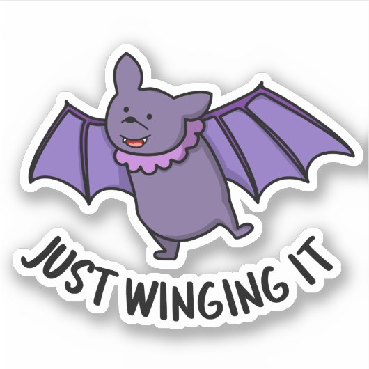 Es ist einfach ein lustiger Bat Pun Aufkleber (Vorderseite)