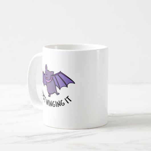 Es ist einfach ein lustiger Bat Pun Kaffeetasse (Vorderseite Links)