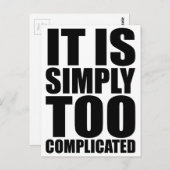 Es ist einfach zu kompliziert postkarte (Vorne/Hinten)