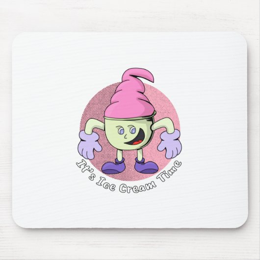 Es ist Eiscremezeit Mousepad (Vorne)