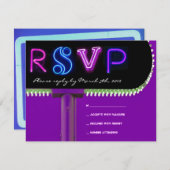 ES IST ELEKTRISCH! NEON SIGN 16 . Geburtstag Reply RSVP Karte (Vorne/Hinten)