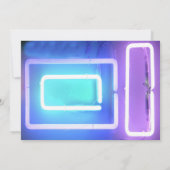 ES IST ELEKTRISCH!  NEON SIGN Bar Mitzvah Einladun Einladung (Rückseite)