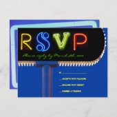 ES IST ELEKTRISCH! NEON SIGN Bar Mitzvah Reply Car RSVP Karte (Vorne/Hinten)