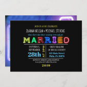 ES IST ELEKTRISCH! NEON SIGN Wedding Einladung (Vorne/Hinten)