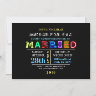 ES IST ELEKTRISCH! NEON SIGN Wedding Einladung