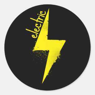 Es ist elektrisch! runder aufkleber