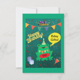 Es ist endlich mein Geburtstag 29. Februar Frog Co Dankeskarte