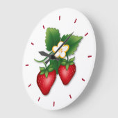 Es ist Erdbeerzeit Große Wanduhr (Winkel)