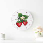 Es ist Erdbeerzeit Große Wanduhr (Zuhause)