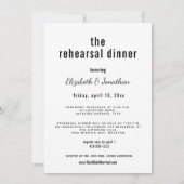 Es ist Ereignis Einfaches Abendessen mit Minimalis Einladung (Rückseite)