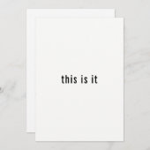 Es ist Ereignis Einfaches Abendessen mit Minimalis Einladung (Vorne/Hinten)