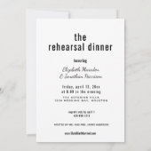 Es ist Ereignis Einfaches Abendessen mit Minimalis Einladung (Rückseite)