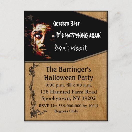 Es ist Ereignis wieder Postcard laden Einladungspostkarte (Vorderseite)