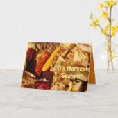 Es ist Erntezeit, Hübsche Herbststimmung Karte (Gelbe Blume)