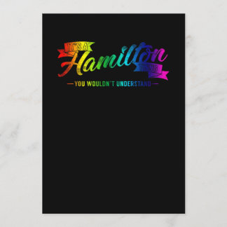 Es ist etwas Hamilton-typisches, das du nicht vers Einladung