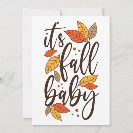Es ist Fall Baby Karte (Vorderseite)