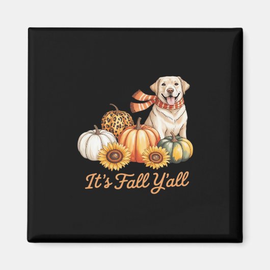 Es ist Fall Y’all Dog Leopard Pumpkin Fall Creativ Magnet (Vorne)
