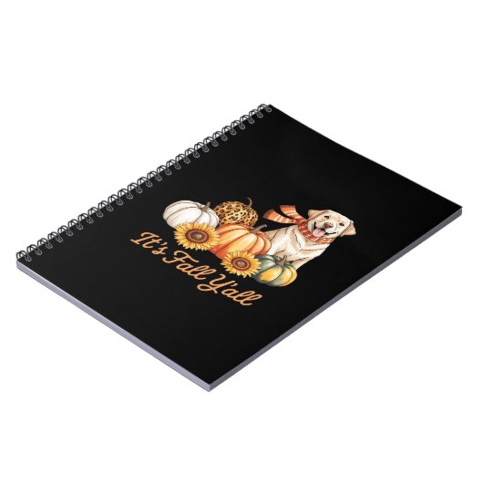 Es ist Fall Y’all Dog Leopard Pumpkin Fall Creativ Notizblock (Linke Seite)