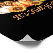 Es ist Fall Y’all Dog Leopard Pumpkin Fall Creativ Poster (Ecke)
