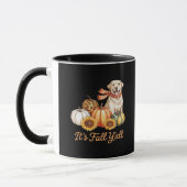 Es ist Fall Y’all Dog Leopard Pumpkin Fall Creativ Tasse (Links)