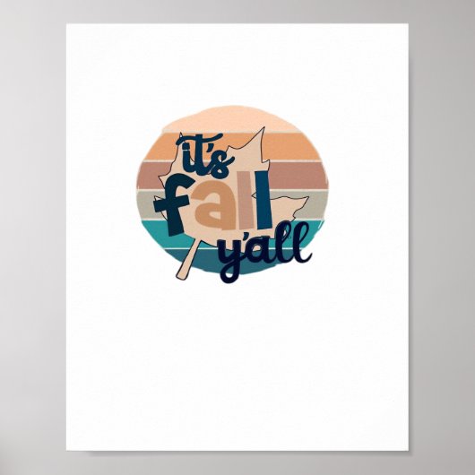 Es ist Fall Y’all Fall Lea Retro Classic Poster (Vorne)