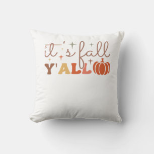 Es ist Fall Y’all, Fall Pumpkin Skelett Creepy Lea Kissen
