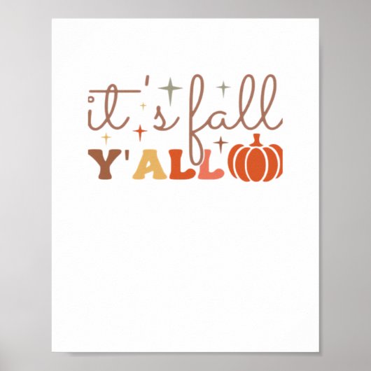 Es ist Fall Y’all, Fall Pumpkin Skelett Creepy Lea Poster (Vorne)