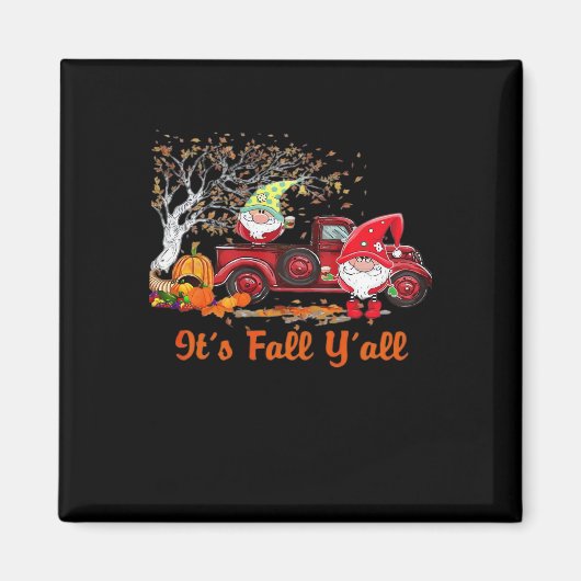 Es ist Fall Y’all Gnomes Pumpkin Gewürz Magnet (Vorne)