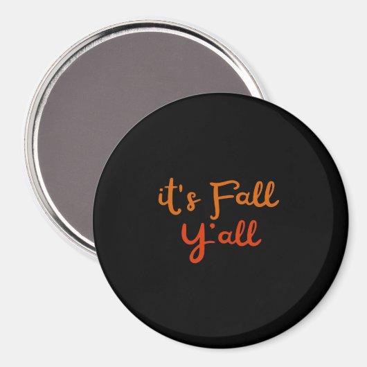 Es ist Fall Y’all Happy Fall Y’all Retro Style Magnet (Vorderseite/Rückseite)