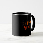 Es ist Fall Y’all Happy Fall Y’all Retro Style Tasse (VorderseiteRechts)