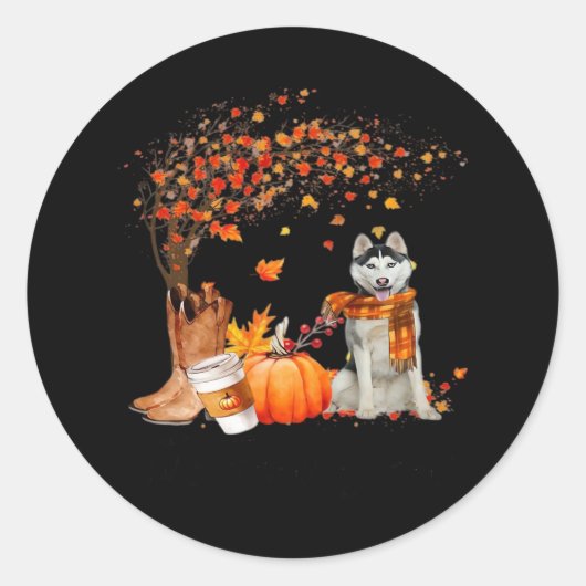 Es ist Fall Y’all Hund Erntedank Halloween Aesthet Runder Aufkleber (Vorderseite)