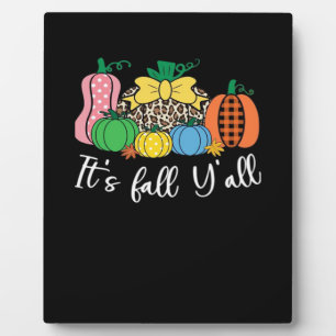 Es ist Fall Y’all Leopard Pattern Pumpkin Fotoplatte