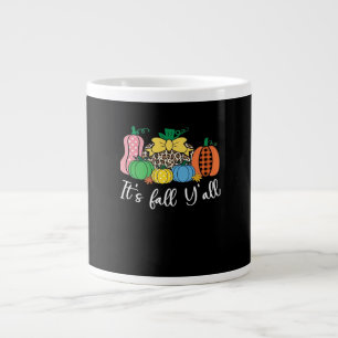 Es ist Fall Y’all Leopard Pattern Pumpkin Jumbo-Tasse